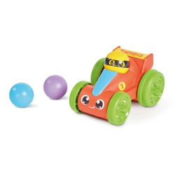 TOMY piłeczkowa wyścigówka czerw Pop_Go E73752