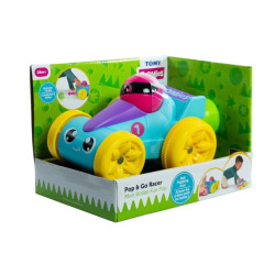 TOMY piłeczkowa wyścigówka nieb Pop_Go E73778