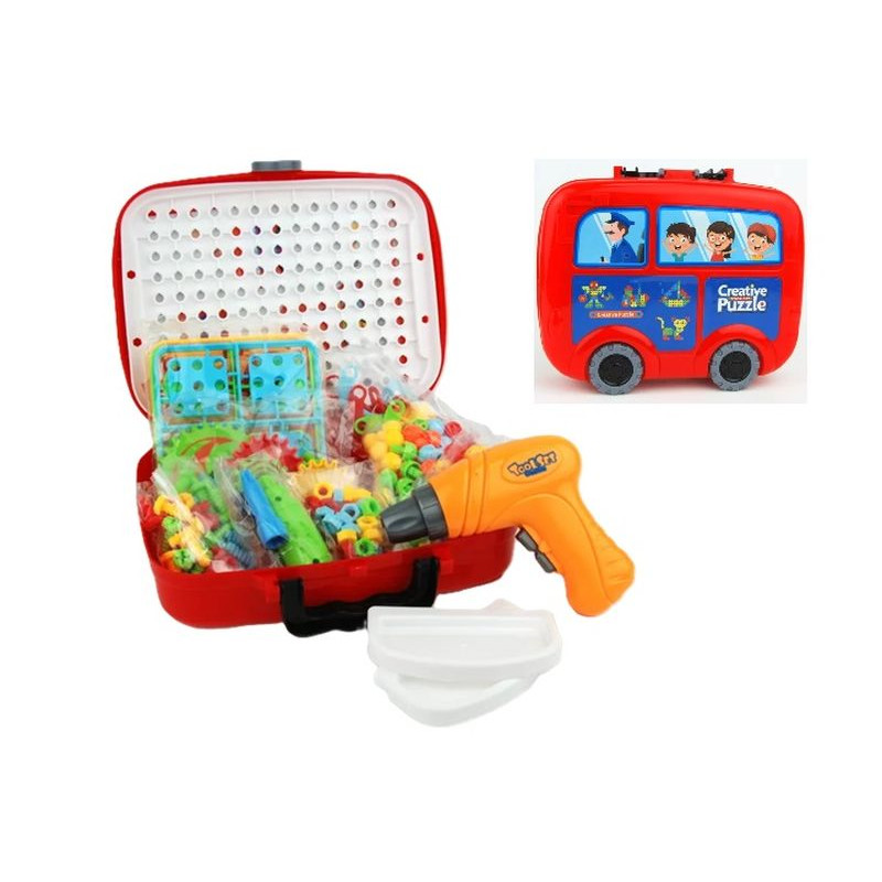 Układanka 3D w walizce z wiertarką 01004 10044