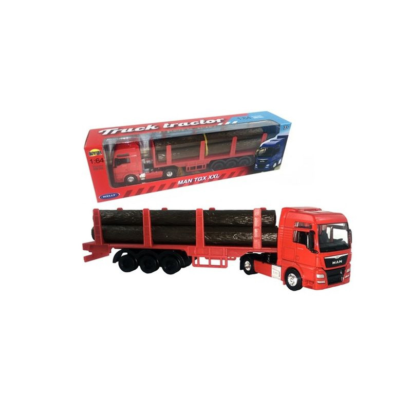 WELLY 1:64 truck MAN TGX z drewnem 68013 58034