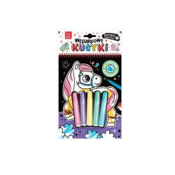 Welurkowe kucyki Dotykaj i koloruj 39778