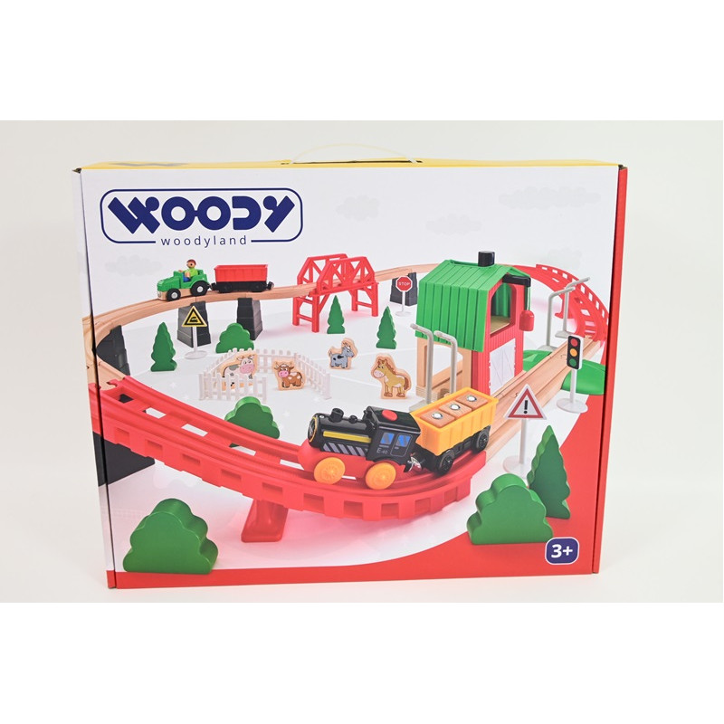 WOODYLAND Drewn. kolejka Farma 60el 93077 30777