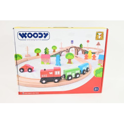 WOODYLAND Drew.kolejka Ósemka z pociąg.40el 30616