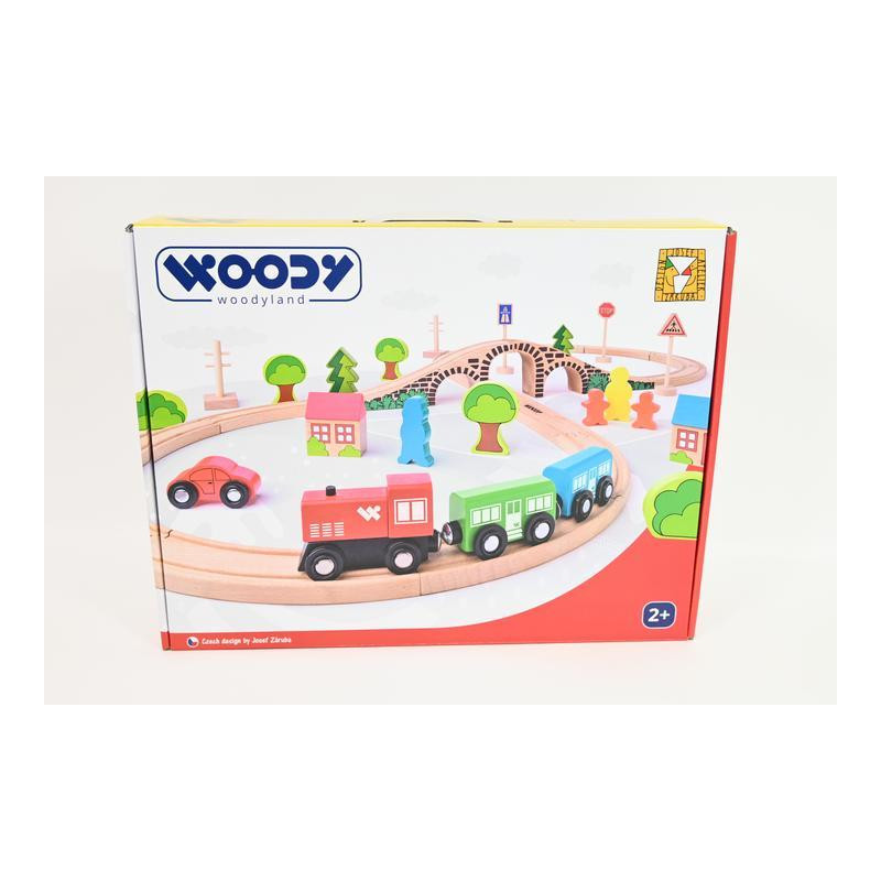 WOODYLAND Drew.kolejka Ósemka z pociąg.40el 30616