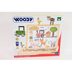WOODYLAND Dwustr.tabl.magn.ze zwierząt.91214 12148