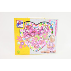 WOODYLAND Nawlekane koraliki Serduszka 90213 02132