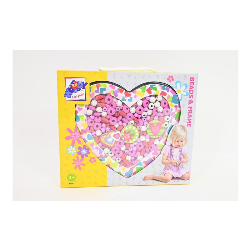 WOODYLAND Nawlekane koraliki Serduszka 90213 02132