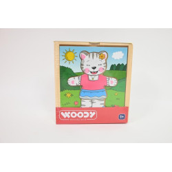 WOODYLAND Puzzle garderoba Kotka 18el 90019 00190