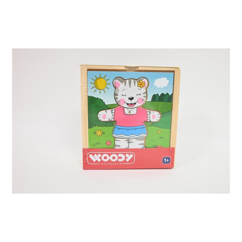 WOODYLAND Puzzle garderoba Kotka 18el 90019 00190