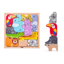 WOODYLAND Puzzle na planszy Zwierzątka 91995 19956
