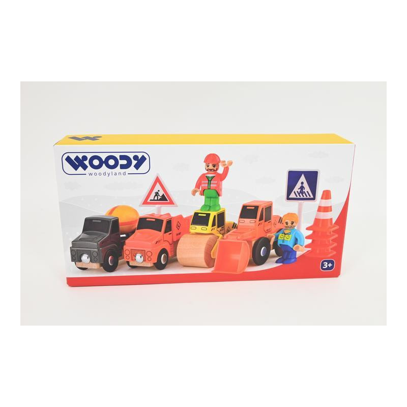 WOODYLAND Zest.poj.Maszyny budow.12szt 90797 07977