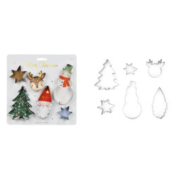 Wykrawacze d/ciast.MerryChristmas srebrny A6 25516