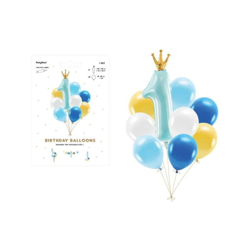 Zestaw balonów Roczek nieb.A9 64461