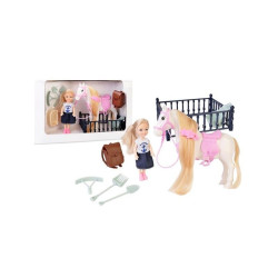 Zestaw lalka 13cm z koniem 175145