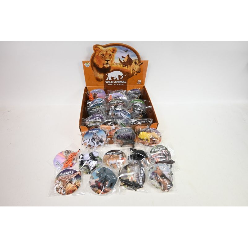 Zwierzęta dzikie 7cm 12rodz 36szt/box H13802 49565