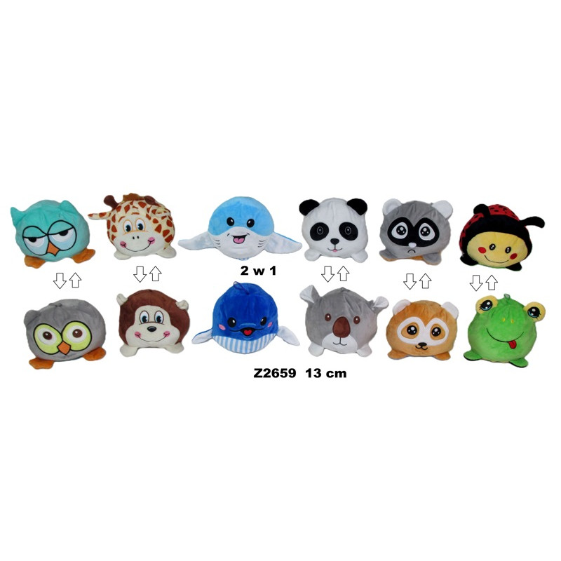 Zwierzęta Z-2659 2w1 6rodz 13cm 172563
