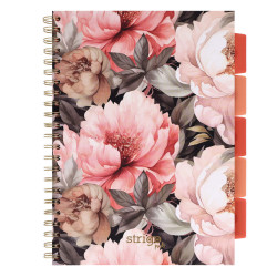 KOŁOZE.A4 100K   5PRZEK. KWIATY BEŻOWY STRIGO PADS076