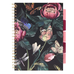 KOŁOZE.A4 100K   5PRZEK. KWIATY ZIELONY STRIGO PADS077