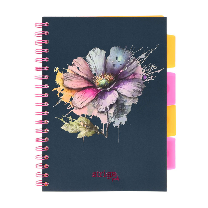 KOŁOZE.B5 100K   4PRZEK. KWIATY GRANATOWY STRIGO PADS078