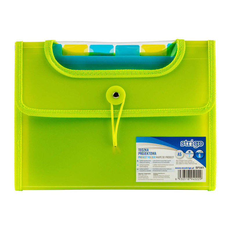 TECZKA A5 PP 6 PRZEG.ZIELONA STRIGO SF041