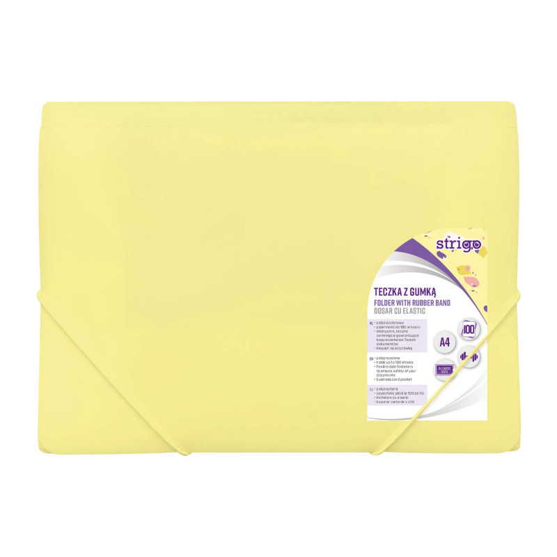 TECZKA GUM.PASTELOWA ŻÓŁTA STRIGO SF045