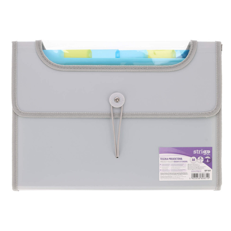 TECZKA A4 PP VFILE 6PRZEKŁ.SZARA STRIGO SF101