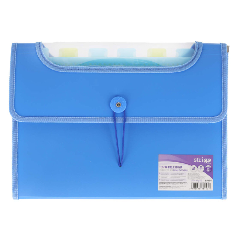 TECZKA A4 PP 12 PRZEKŁ.NIEBIESKA VFILE STROGO SF104