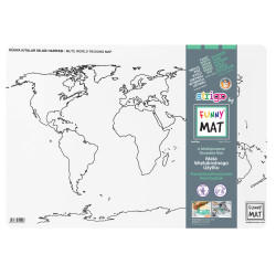 MATA FUNNY WHITE 48*33,5CM MAPA ŚWIATA KONTYNENTY ASTRIGO SFU1020