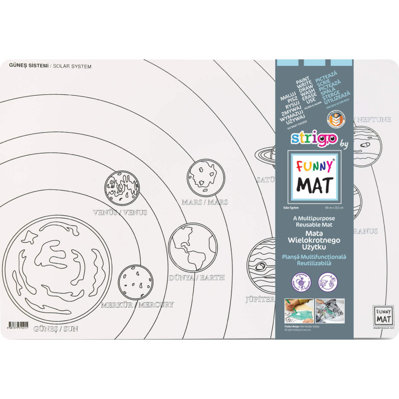 MATA FUNNY WHITE 48*33,5CM UKŁAD STŁONECZNY STRIGO SFU1021