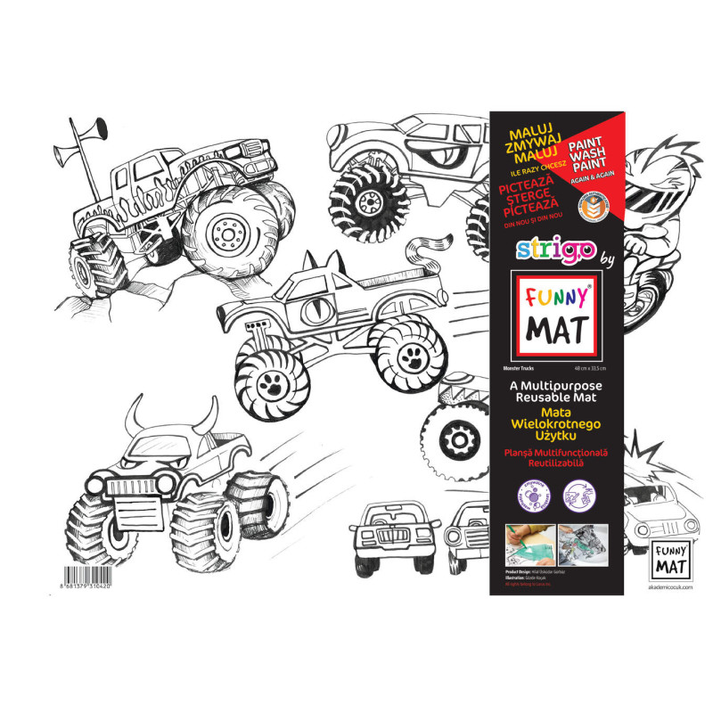 MATA FUNNY TRANSPARENT.48*33,5CM MONSTER TRUCK STRIGO SFU1042