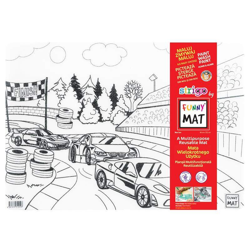 MATA FUNNY TRANSPARENT.48*33,5CM WYŚCIGÓWKI STRIGO SFU1059