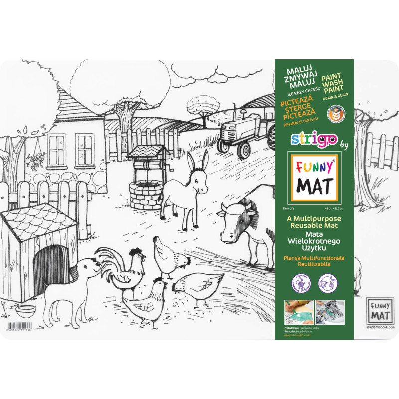 MATA FUNNY TRANSPARENT.48*33,5CM ŻYCIE NA FARMIE STRIGO SFU1136