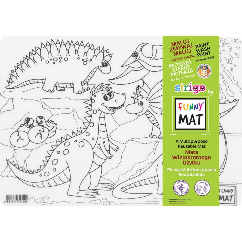 MATA FUNNY TRANSPARENT.25*35CM DINOZAURY STRIGO SFU1350