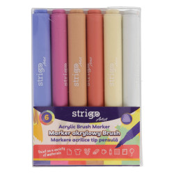 MARK.AKRYL.6K KOŃCÓWKA BRUSH TRÓJKĄTNA OBUDOWA ZEST. 2 STRIGO SSC429