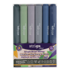 MARK.AKRYL.6K KOŃCÓWKA BRUSH TRÓJKĄTNA OBUDOWA ZEST. 8 STRIGO SSC429