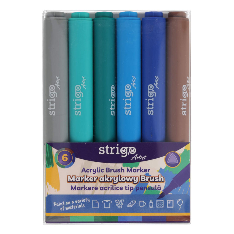MARK.AKRYL.6K KOŃCÓWKA BRUSH TRÓJKĄTNA OBUDOWA ZEST.9 STRIGO SSC436