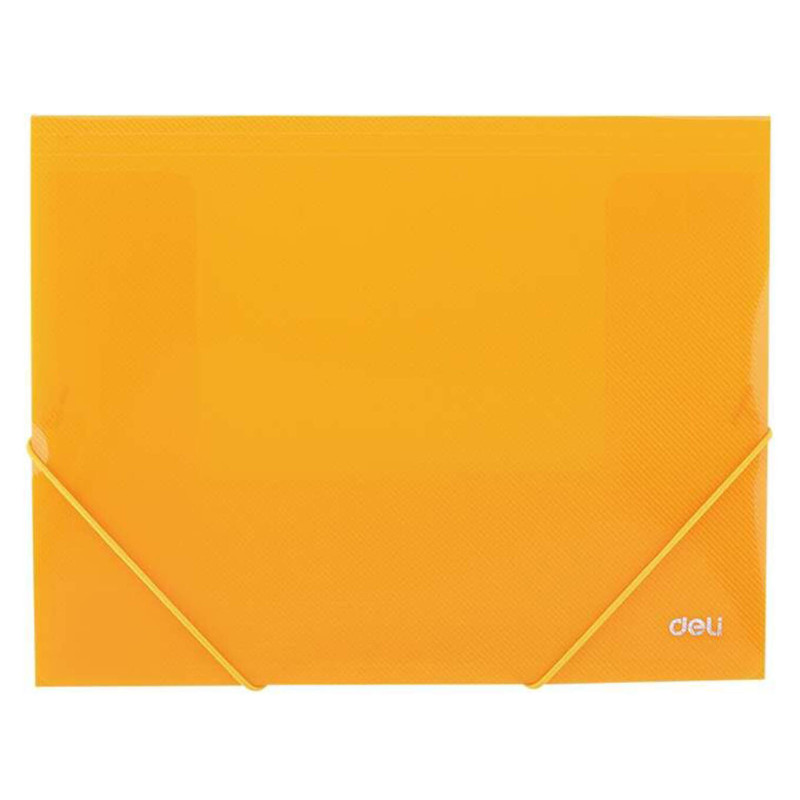 TECZKA A4 Z GUMKĄ NAROŻNĄ PP POMARAŃCZOWA DELI