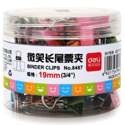 KLIPS DO AKT 19MM BUŹKI UŚMIECHNIĘTE 40SZT E8487 DELI