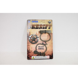 GONHER kajdanki+metal.odznaka szeryfa 314/0 31404