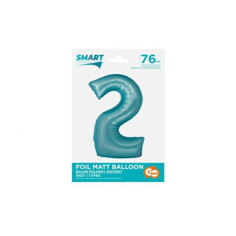 Balon fol Smart Cyfra2 j.niebmat76cm CH-SJN2 58878