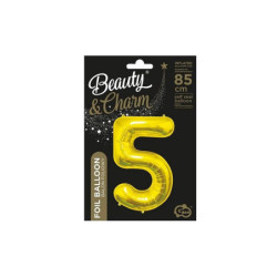 Balon folia B_C Cyfra5 złota 85cm CH-HZL5 80985