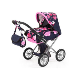 BAYER Wózek głęboki City Star granat+róż 13669