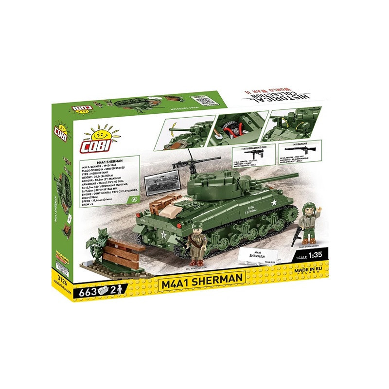 COBI HC WWII czołg M4A1 Sherman 663kl 3126