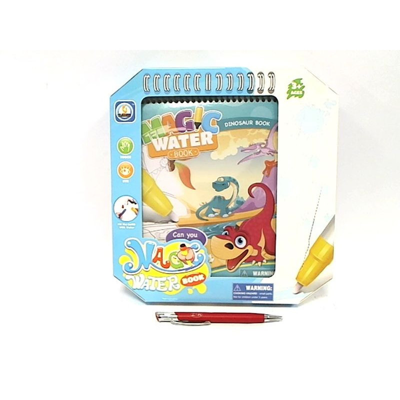 Książeczka z wodnym pisakiem/pędzel.Dinosaur 16648