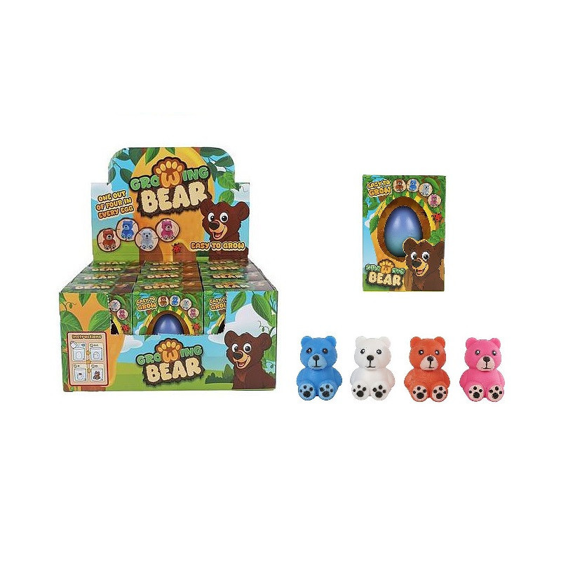 Jajo rosnące miś 6cm 12szt/disp 622201 78230