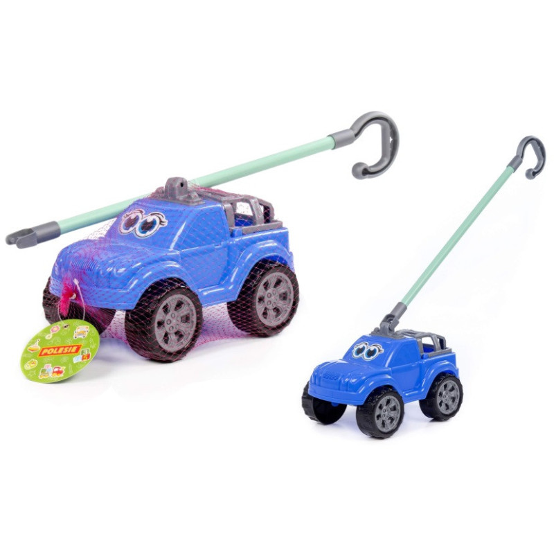 Samochód do pchania Bobi z rączką nieb.75014