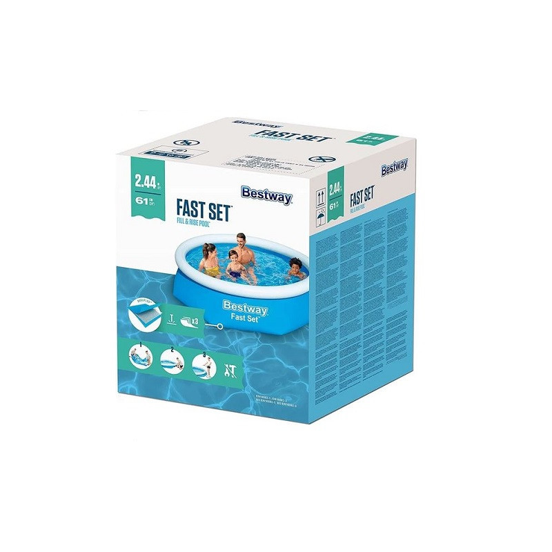 Basen z dmuch.kołnierzem 244cm B57448 09995