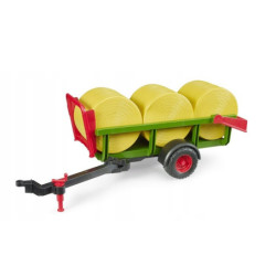 BRUDER Mała przyczepa1oś+3bale słomy 22044