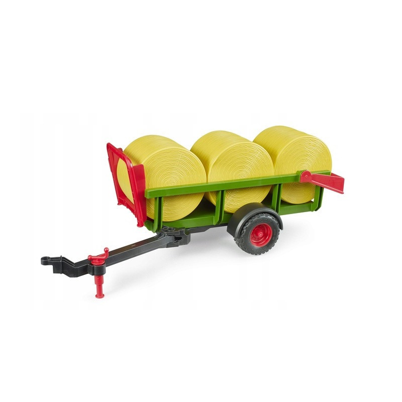 BRUDER Mała przyczepa1oś+3bale słomy 22044