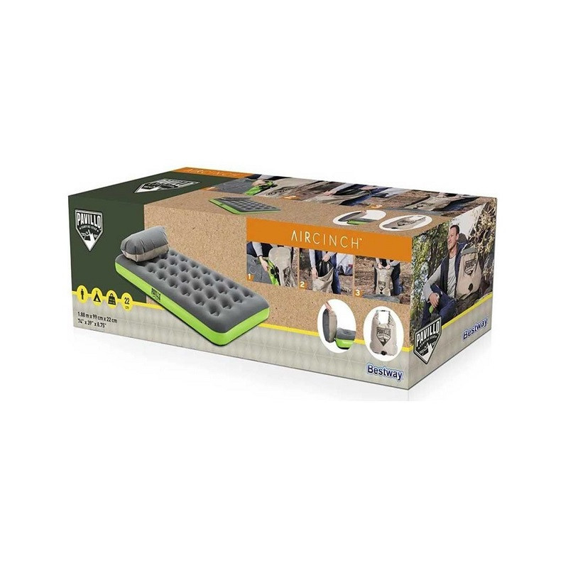 Materac dmuch.188x99x22+torba B67619 44002